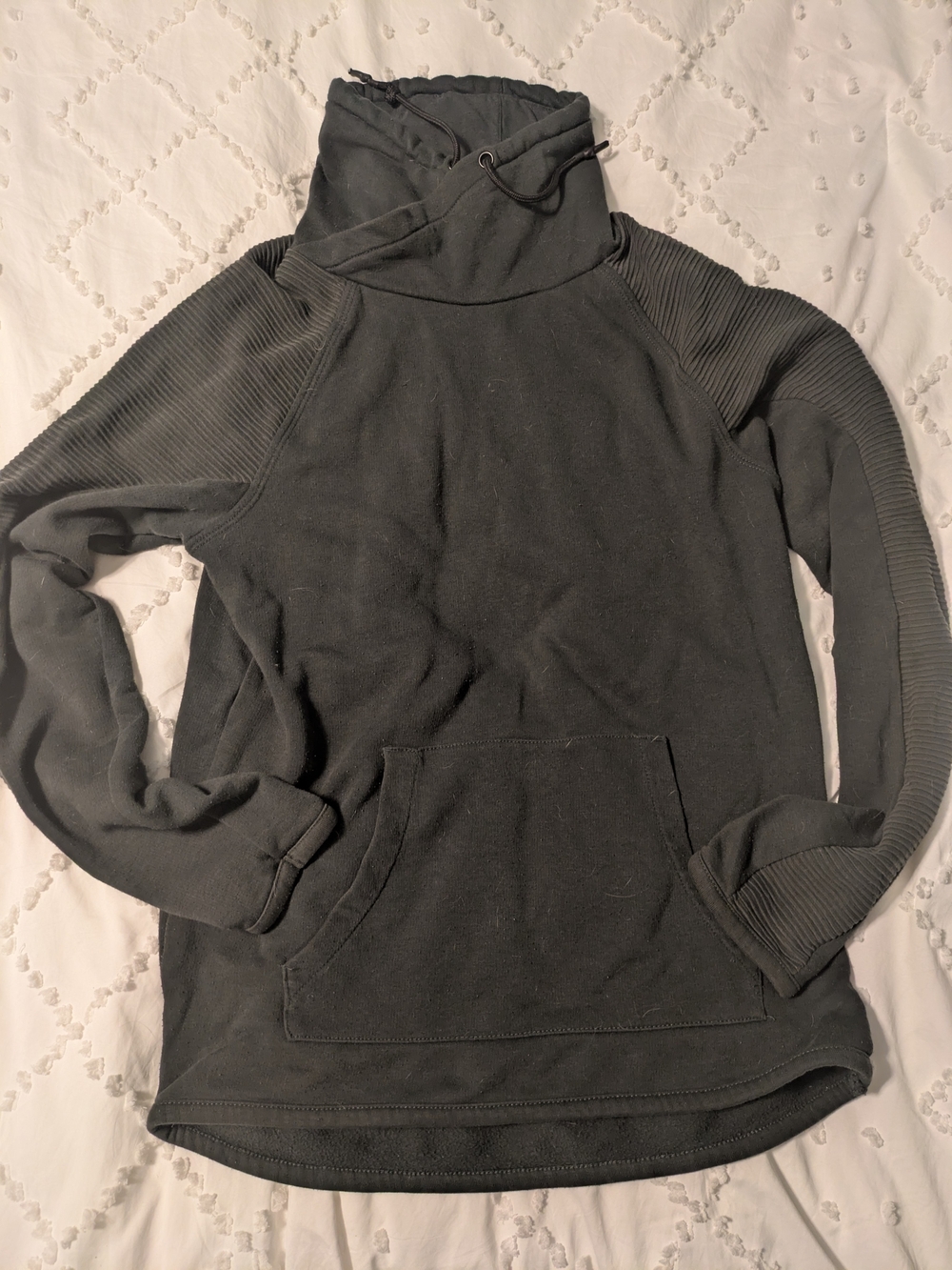 Men's Dark Green Funnel Neck Pullover Sweater